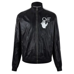 Off White Off Hand Tracktop in Black