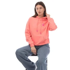 Off White Off Hands Pocket Hoodie in Pink