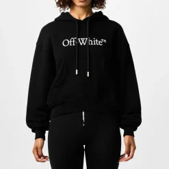 Off White Off Lgo Bookish Hoody Ld62 in Black