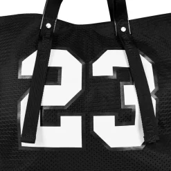 Off White Off Mesh Tote in Black