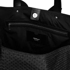 Off White Off Mesh Tote in Black