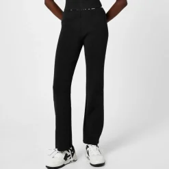 Off White Off Ribbd Knit Trousersr in Black