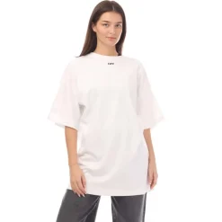 Off White Off Stamp Cotton T-Shirt Dress in White
