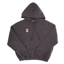 Off White Patches Regular Hoodie in Grey pink