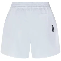 Off White Poplin Shorts in White
