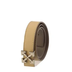 Off White Reversible Arrow Belt in Beige
