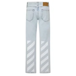Off White Slim Fit Jeans in Blue
