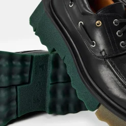 Off White Spng Boat Shoes in Black