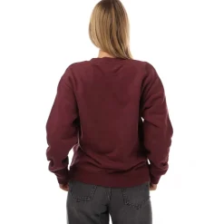 Off White Spray Helvetica Regular Crewneck Sweatshirt in Burgundy