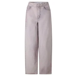 Off White Wide Leg Slim Jeans in Purple