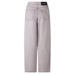 Off White Wide Leg Slim Jeans in Purple