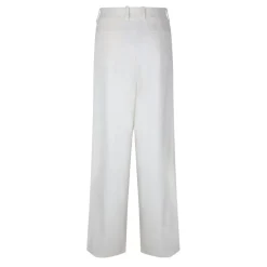 Off White Wide Leg Trousers in White