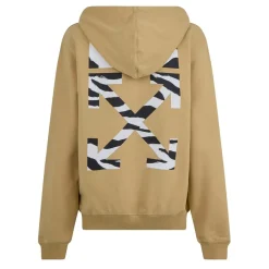 Off White Zebra Hoodie in Black
