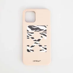 Off White Zebra iPhone 12 Pro Case in Camel