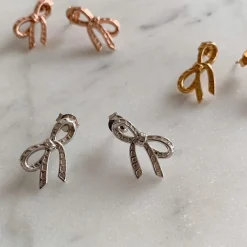 Olivia Burton Sterling Silver Earrings in Grey