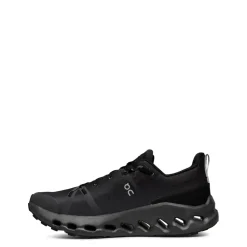 On Mens Cloudsurfer Trail Waterproof Running Shoes in Black