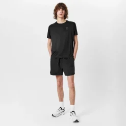 On Regular Fit Crew Neck Short Sleeve T-Shirt in Black