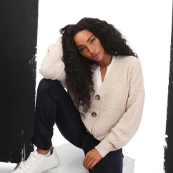 Only Carol Nice Knitted Cardigan in Stone