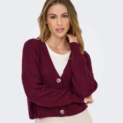 Only Carol Nice Knitted Cardigan in wine