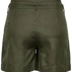 Only Lemon Rib Woven Shorts in Green