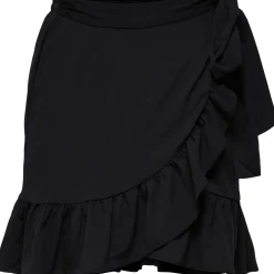 Only Print Wrap Skirt in Black