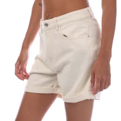 Only Vega Mom Denim Shorts in Ecru