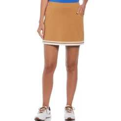 Original Penguin 16 Inch Skort with Elasticated Waistband in Brown