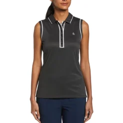 Original Penguin Golf Essential Regular Fit Performance Shirt in Black