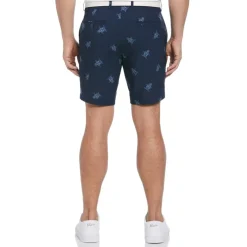Original Penguin Golf Floral Athletic Shorts in Blue