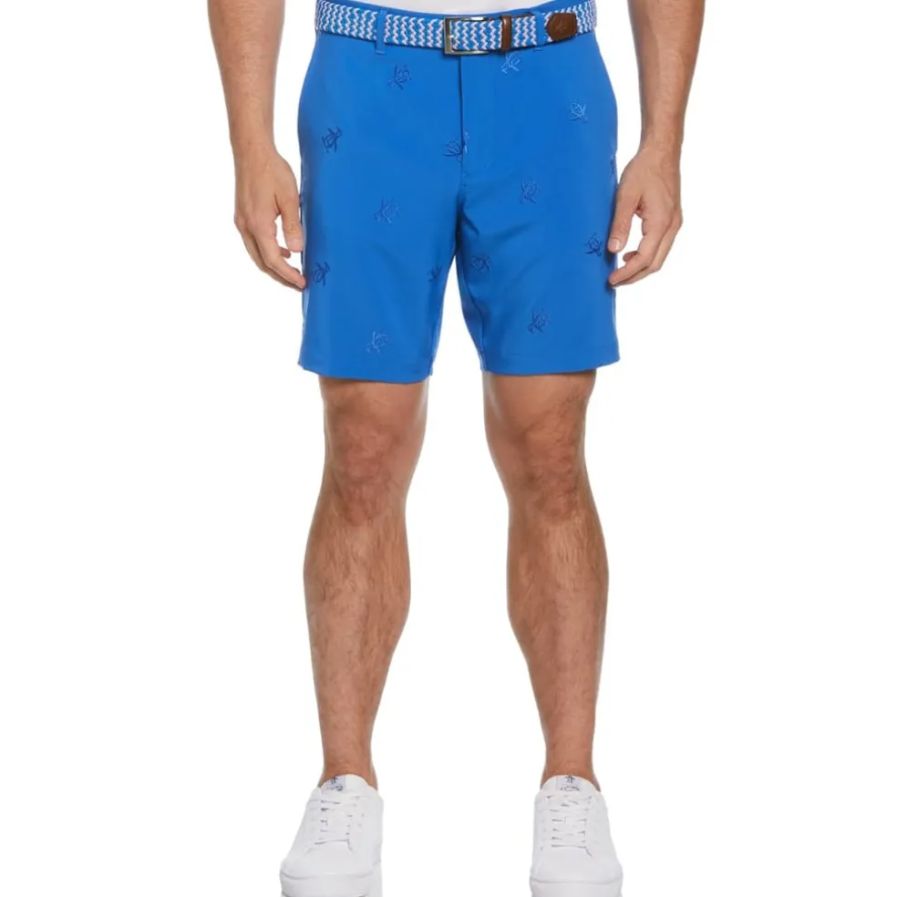 Original Penguin Golf Pete Emdry Animal Patterned Shorts in Blue