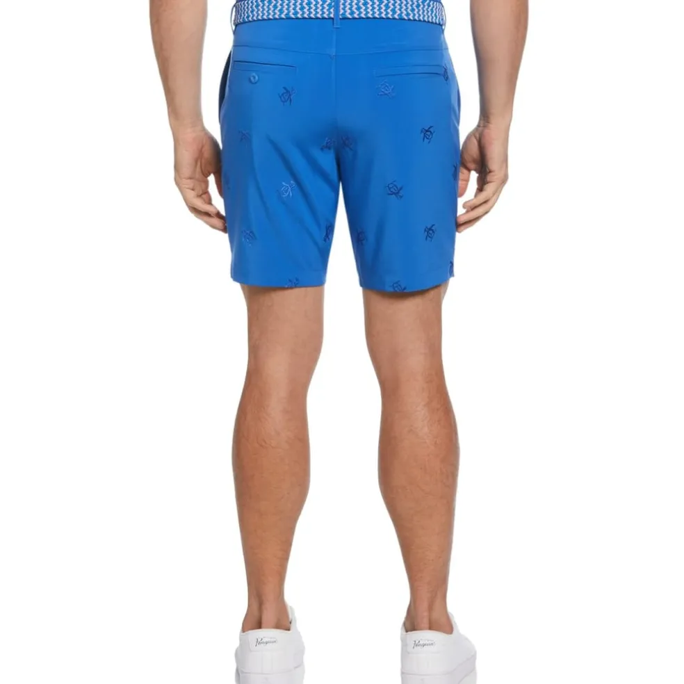 Original Penguin Golf Pete Emdry Animal Patterned Shorts in Blue