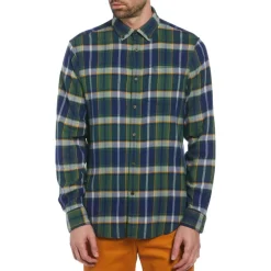 Original Penguin Long Sleeve Regular Fit Shirt in Blue