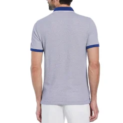 Original Penguin Mens Penguin Jacquard Polo Shirt in Grey