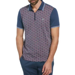 Original Penguin Short Sleeve Polo Shirt in Blue