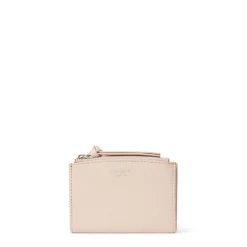 Osprey London London Molly Curved Bi Fold Leather Card Holder in Neutral