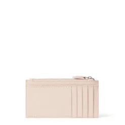 Osprey London London Molly Zip Top Leather Card Pouch in Neutral