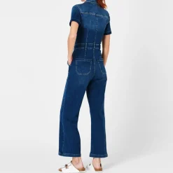 Paige Carly Denim Jumpsuit in Blue