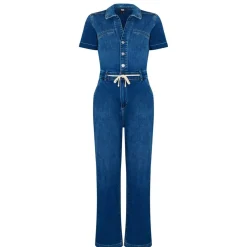 Paige Carly Denim Jumpsuit in Blue