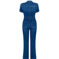 Paige Carly Denim Jumpsuit in Blue