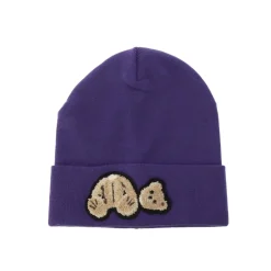 Palm Angels Bear Beanie in Purple