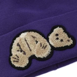 Palm Angels Bear Beanie in Purple