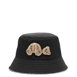 Palm Angels Bear Bucket Hat in Black