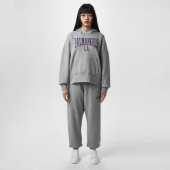 Palm Angels College Hoodie in Grey