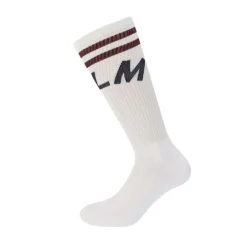 Palm Angels College Socks in White blue