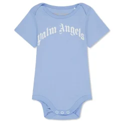 Palm Angels Crew Neck Regular Fit Bodysuit in Blue