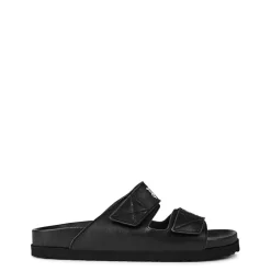 Palm Angels Flatform Sliders in Black