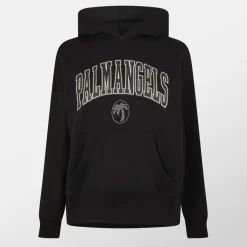 Palm Angels Hooded Relaxed Fit Sweatshirt in Black