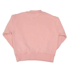 Palm Angels Juniors Classic Over Logo Crewneck Sweatshirt in Pink white