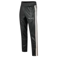 Palm Angels Leather Regular Fit Track Pants in Black