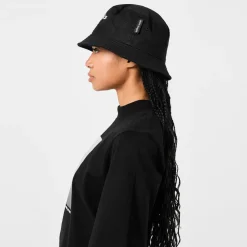 Palm Angels Logo Bucket Hat in Black
